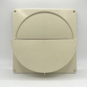 Vintage Tupperware Wall Mount Lid Organizer Round 1646-2 USA Mid Century Almond